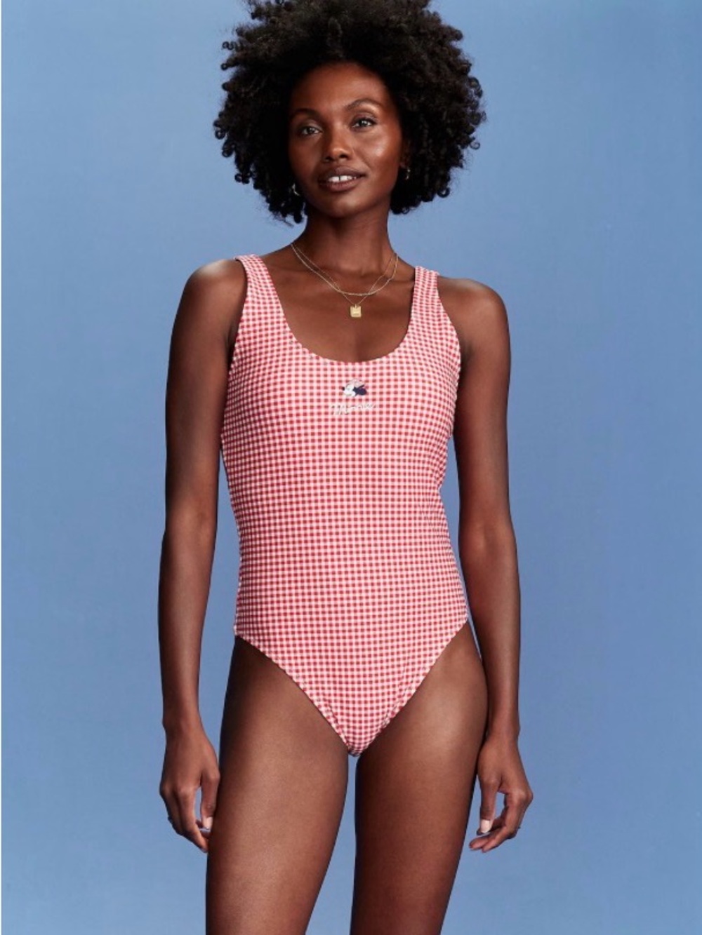 Old Navy X Disney Minnie Red Gingham One-Piece Swimsuit size large